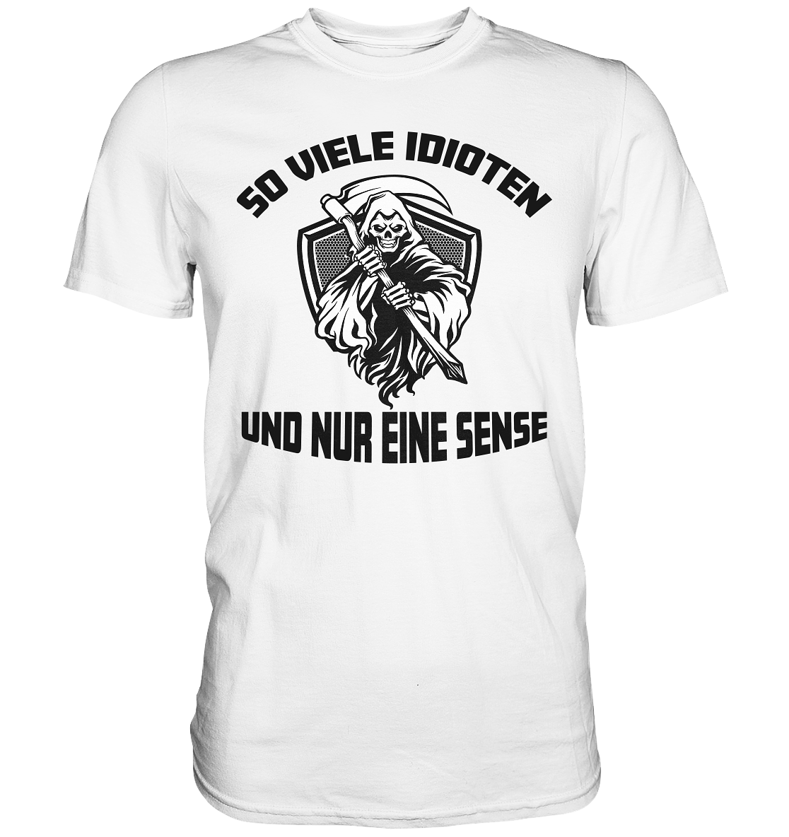 MoonWorks Spruch-Tasse – „So Viele Idioten Und Nur Eine Sense“ – Sarkastische Keramiktasse, 325 Ml