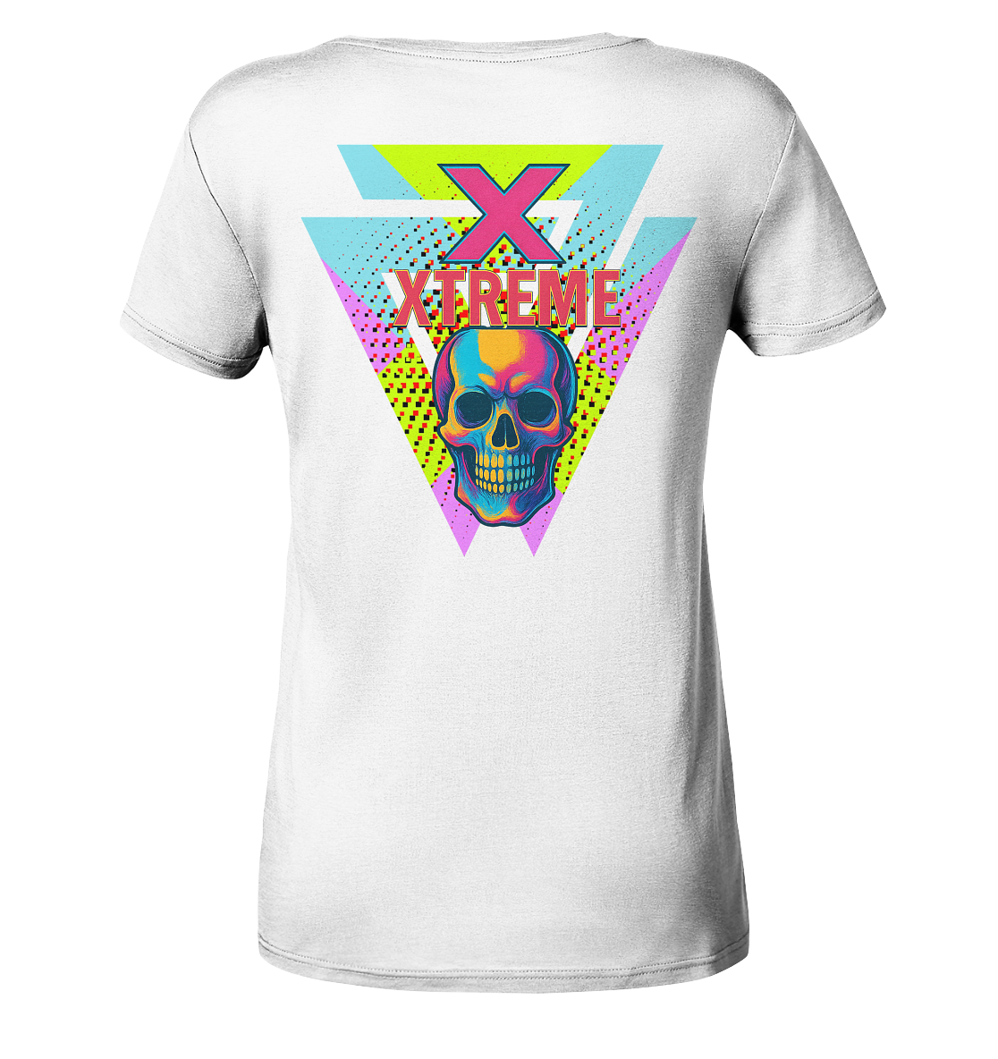 Damen V-Ausschnitt-Shirt – XTREME 2 – Weiß – XS