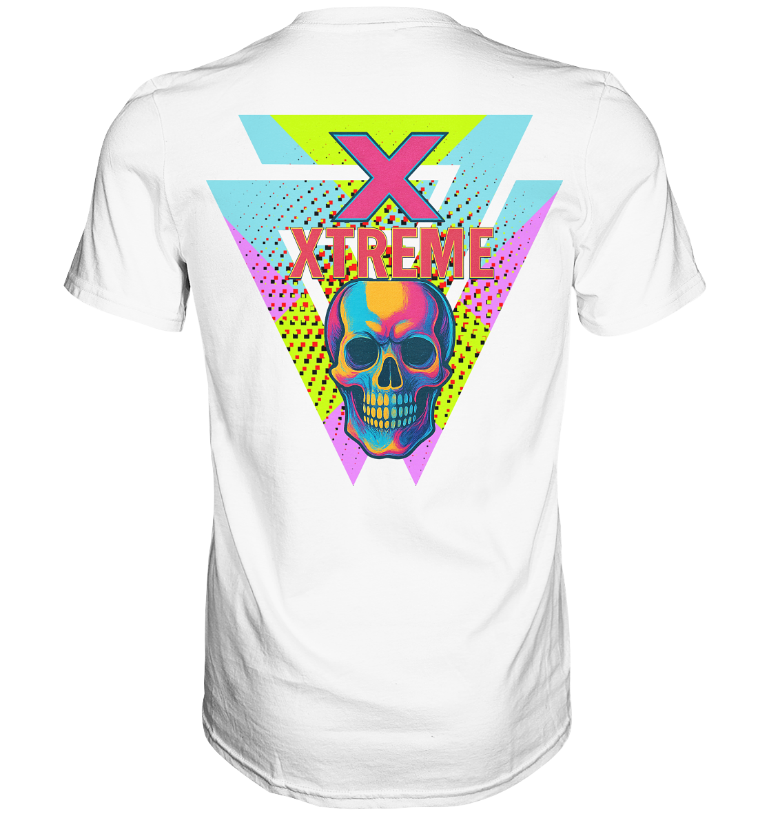Totenkopf T-Shirt Unisex – XTREME 2 – Weiß – XS