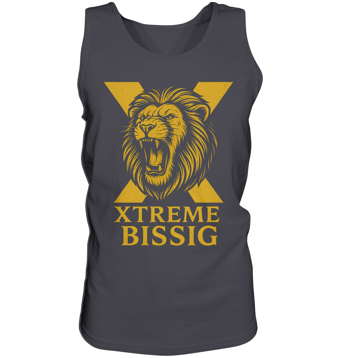 Bissig Tanktop Unisex – XTREME BISSIG GOLD – Anthrazit – S