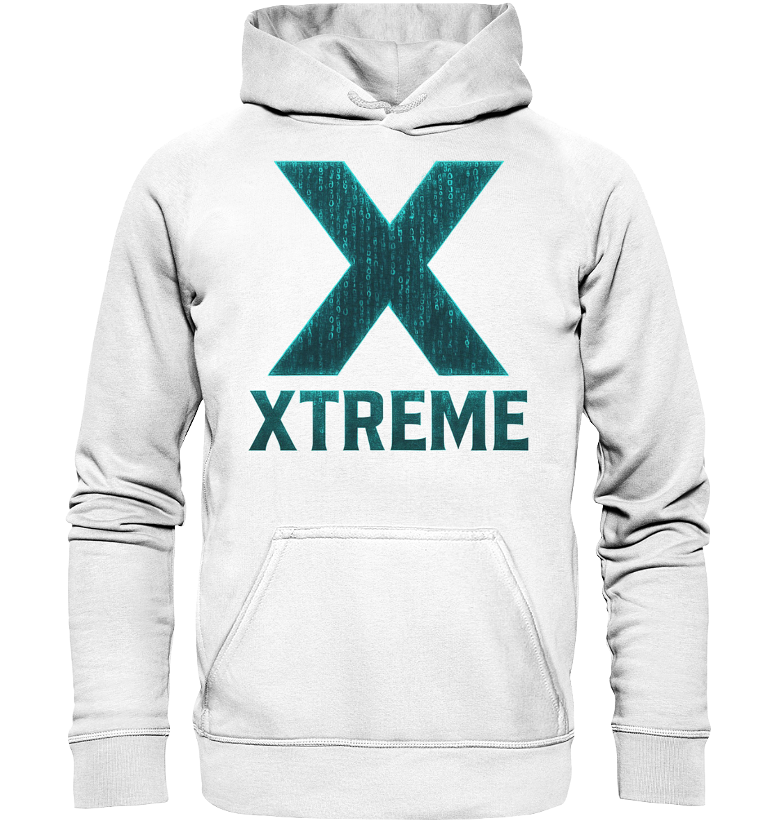Neon Cyber Kapuzenpullover Unisex – Cyber X - XTREME Vision – Arctic Weiß – XS
