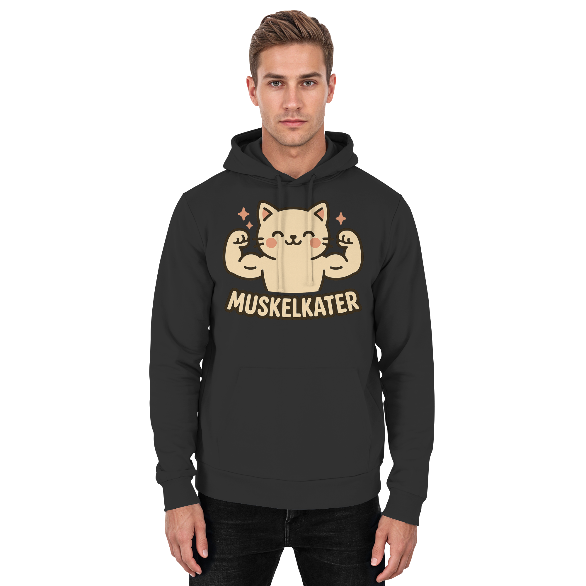 Muskelkater - Hoodie / Kapuzenpullover | Fitness Katze Gym Anime - Picture 17 of 25