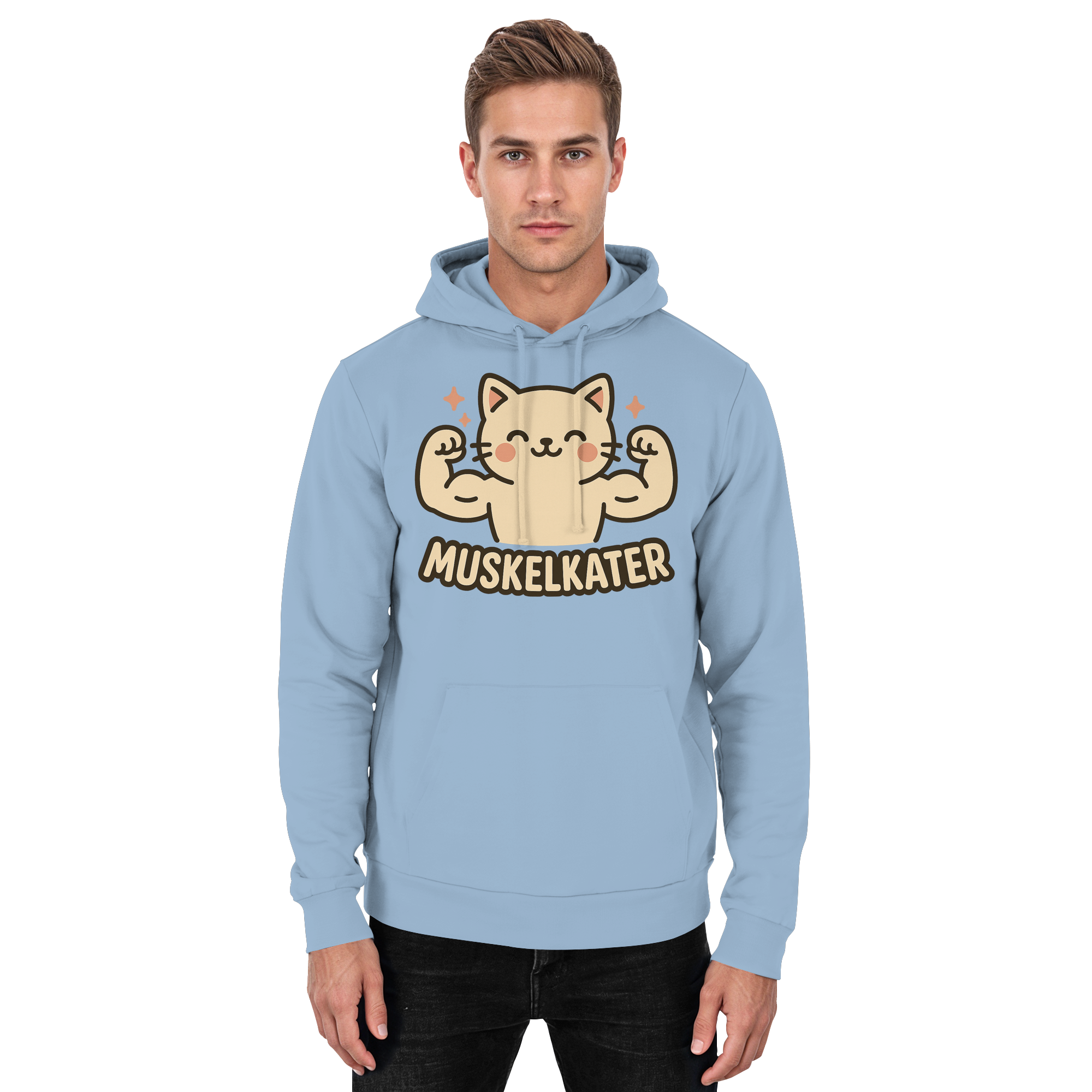 Muskelkater - Hoodie / Kapuzenpullover | Fitness Katze Gym Anime - Picture 25 of 25