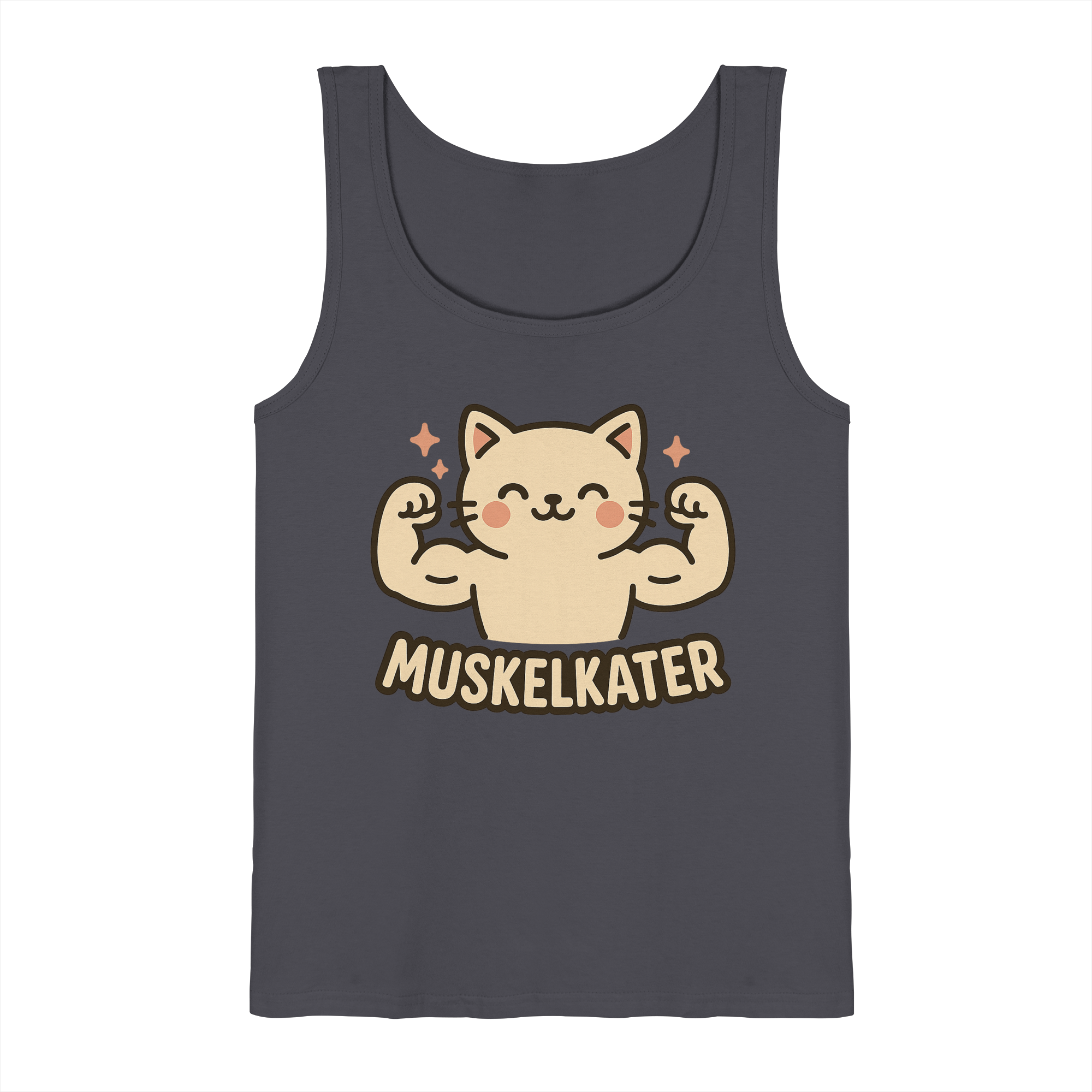 Muskelkater - Herren Tank-Top Shirt | Fitness Katze Gym Kraftsport Anime - Imagen 6 de 16