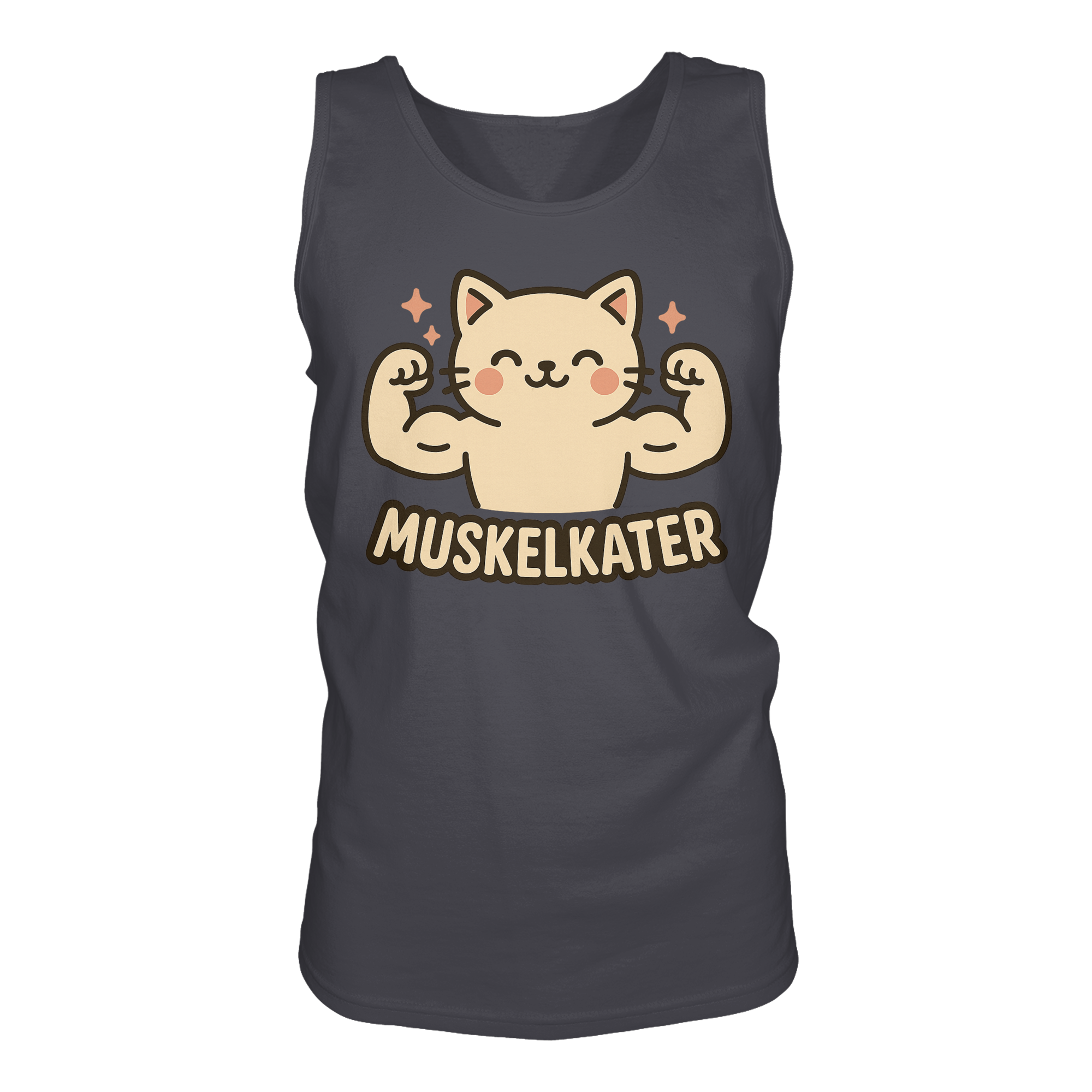 Muskelkater - Herren Tank-Top Shirt | Fitness Katze Gym Kraftsport Anime - Imagen 7 de 16