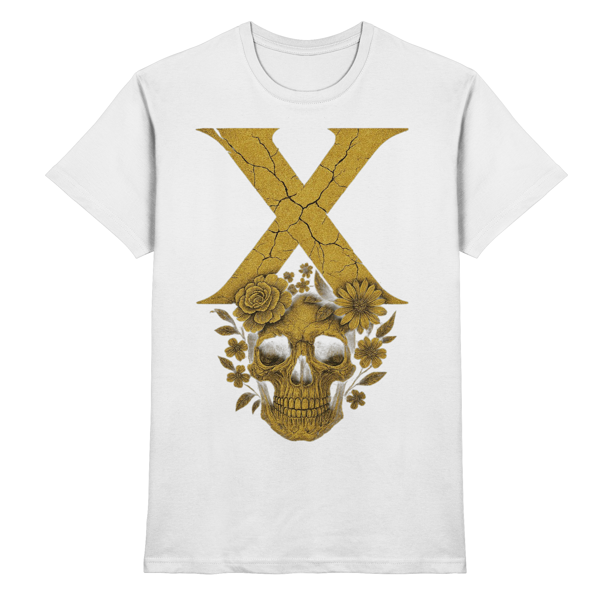 Blumen T-Shirt Unisex – xtreme flower man – Weiß – XS