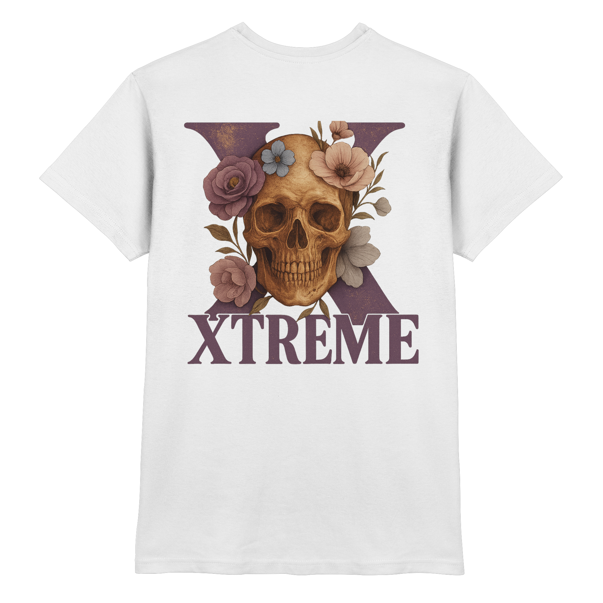 Blumen T-Shirt Unisex – XTREME FLOWER SKILL – Weiß – XS