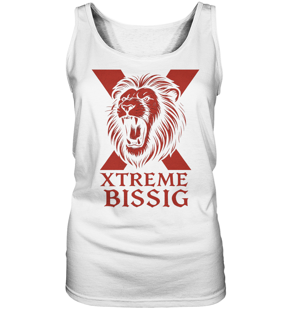 Bissig Damen Tanktop – XTREME BISSIG RED – Weiß – S