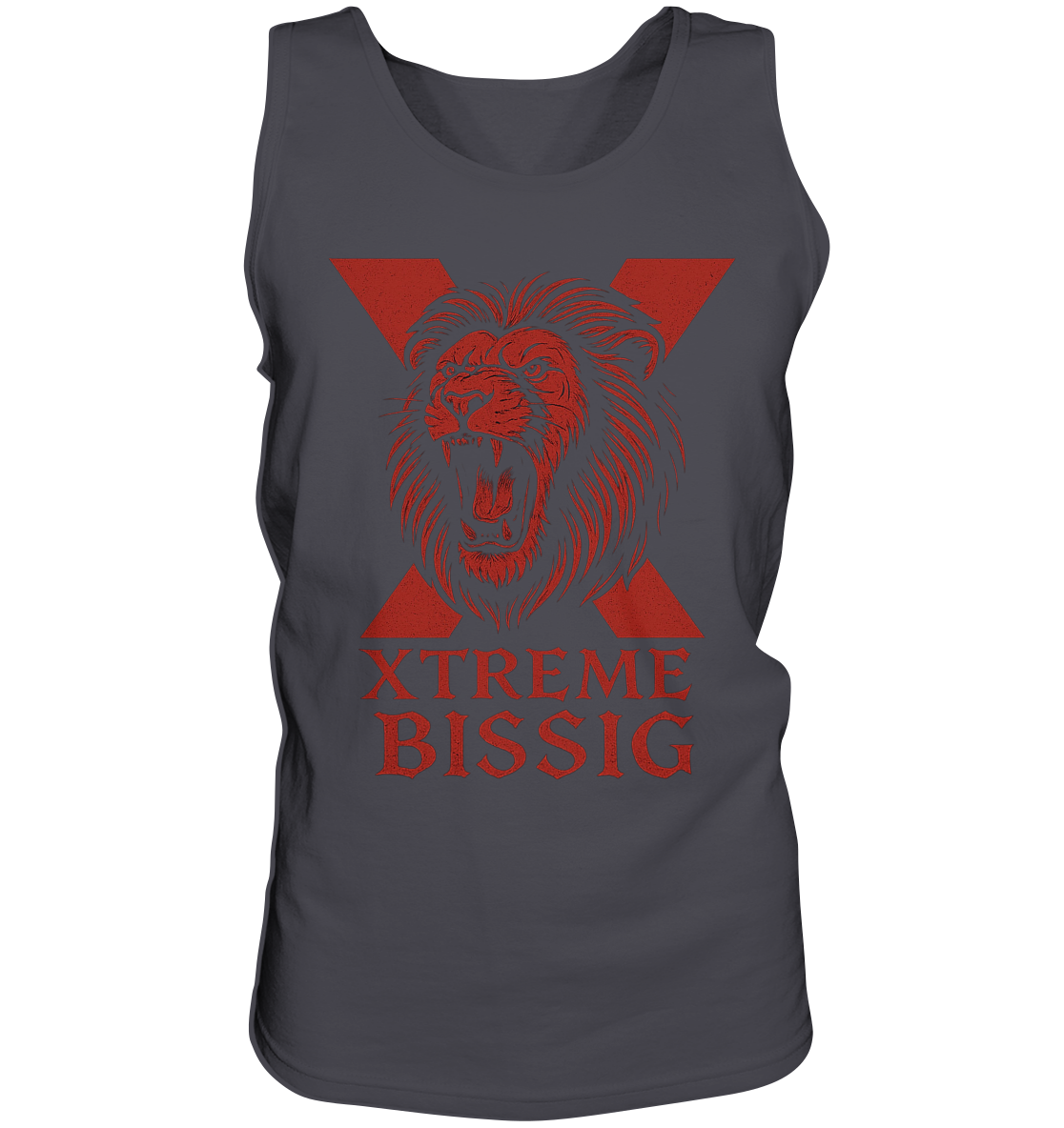 Bissig Tanktop Unisex – XTREME BISSIG RED – Anthrazit – S