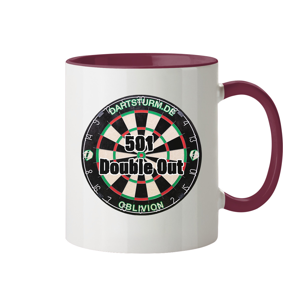 DartSturm.de - Oblivion 501 Double Out - Tasse zweifarbig
