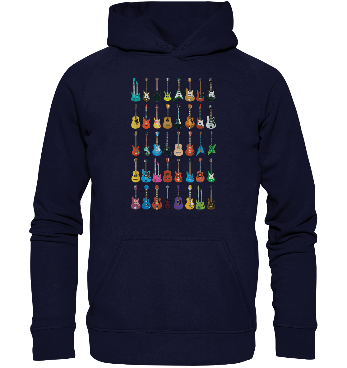 Diferentes guitarras sudadera con capucha amantes de la música regalo guitarrista guitarrista