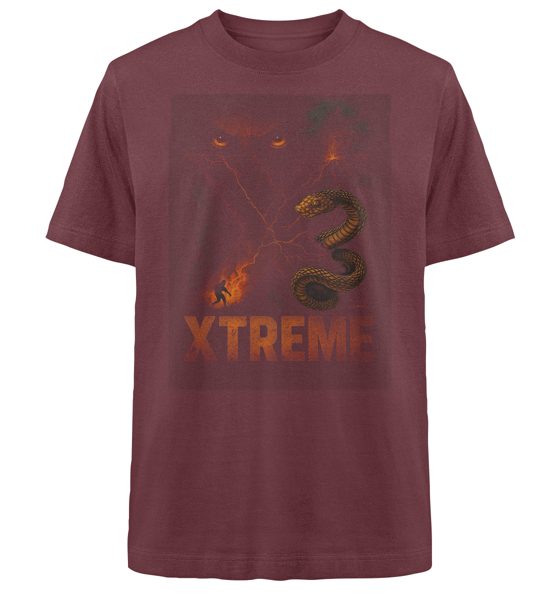 T-Shirt Unisex – XTREME Instinct - Dark Fusion Edition – Bordeauxrot – S