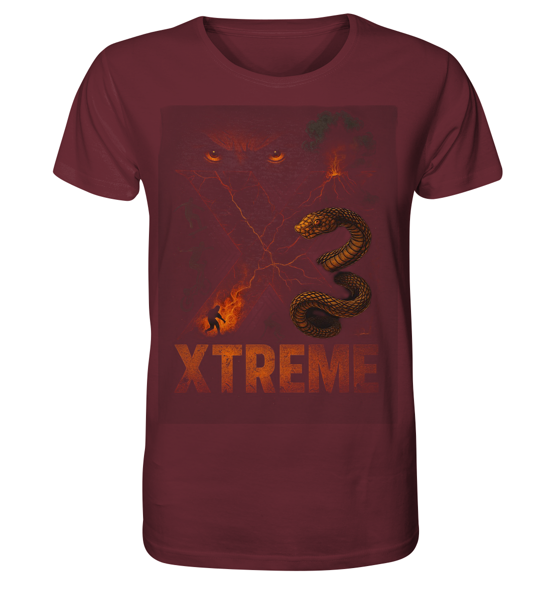 T-Shirt Unisex – XTREME Instinct - Dark Fusion Edition – Bordeauxrot – S