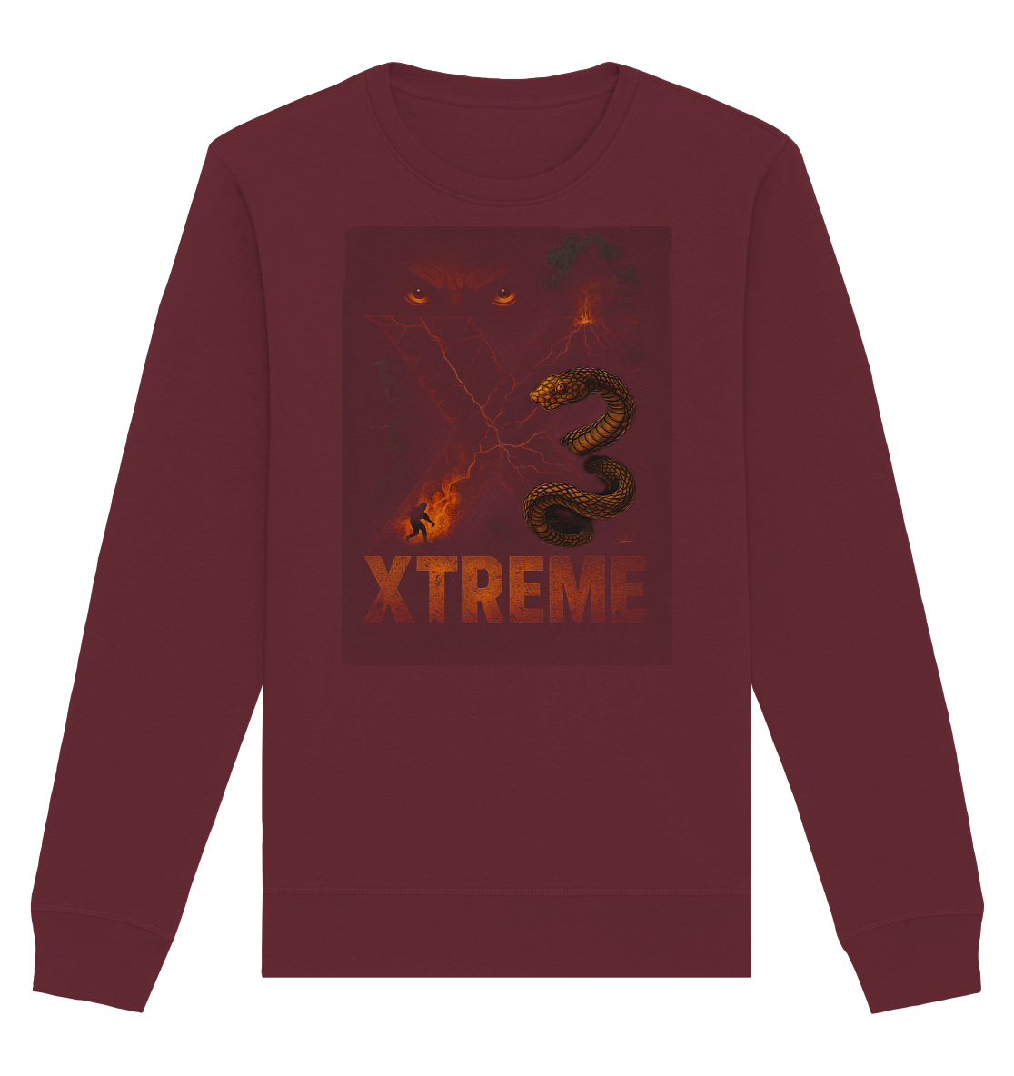 Sweatshirt Unisex – XTREME Instinct - Dark Fusion Edition – Bordeauxrot – S