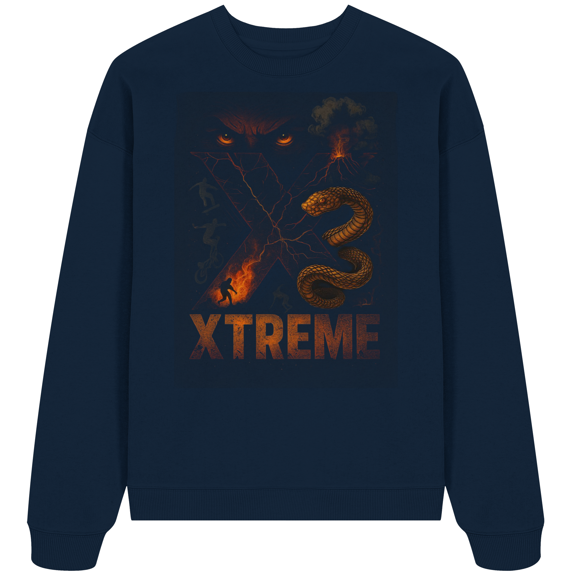 Sweatshirt Unisex – XTREME Instinct - Dark Fusion Edition – Marineblau – XS