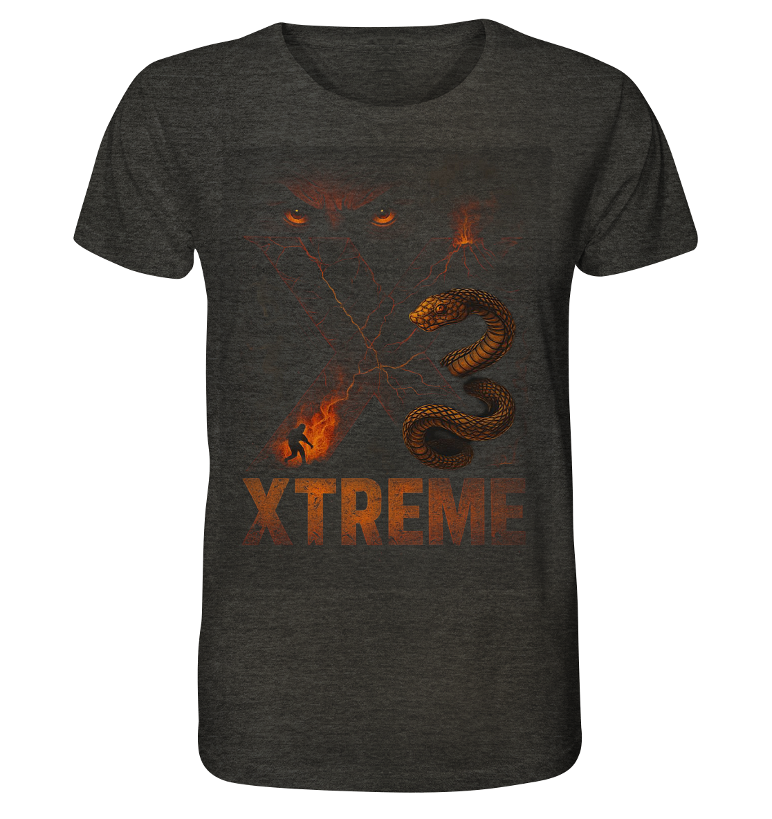 T-Shirt Unisex – XTREME Instinct - Dark Fusion Edition – Dunkelgrau meliert – XS