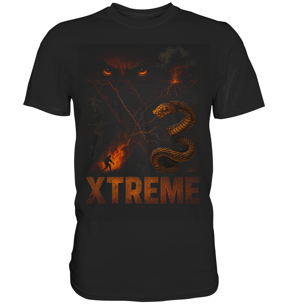 T-Shirt Unisex – XTREME Instinct - Dark Fusion Edition – Schwarz – XS