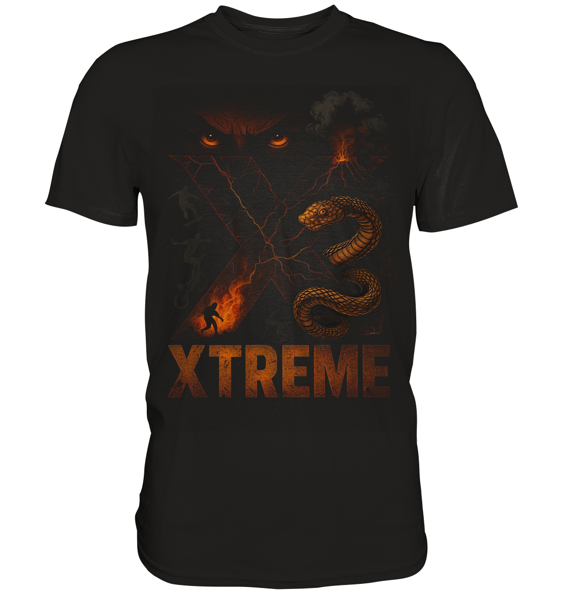 T-Shirt Unisex – XTREME Instinct - Dark Fusion Edition – Schwarz – XS