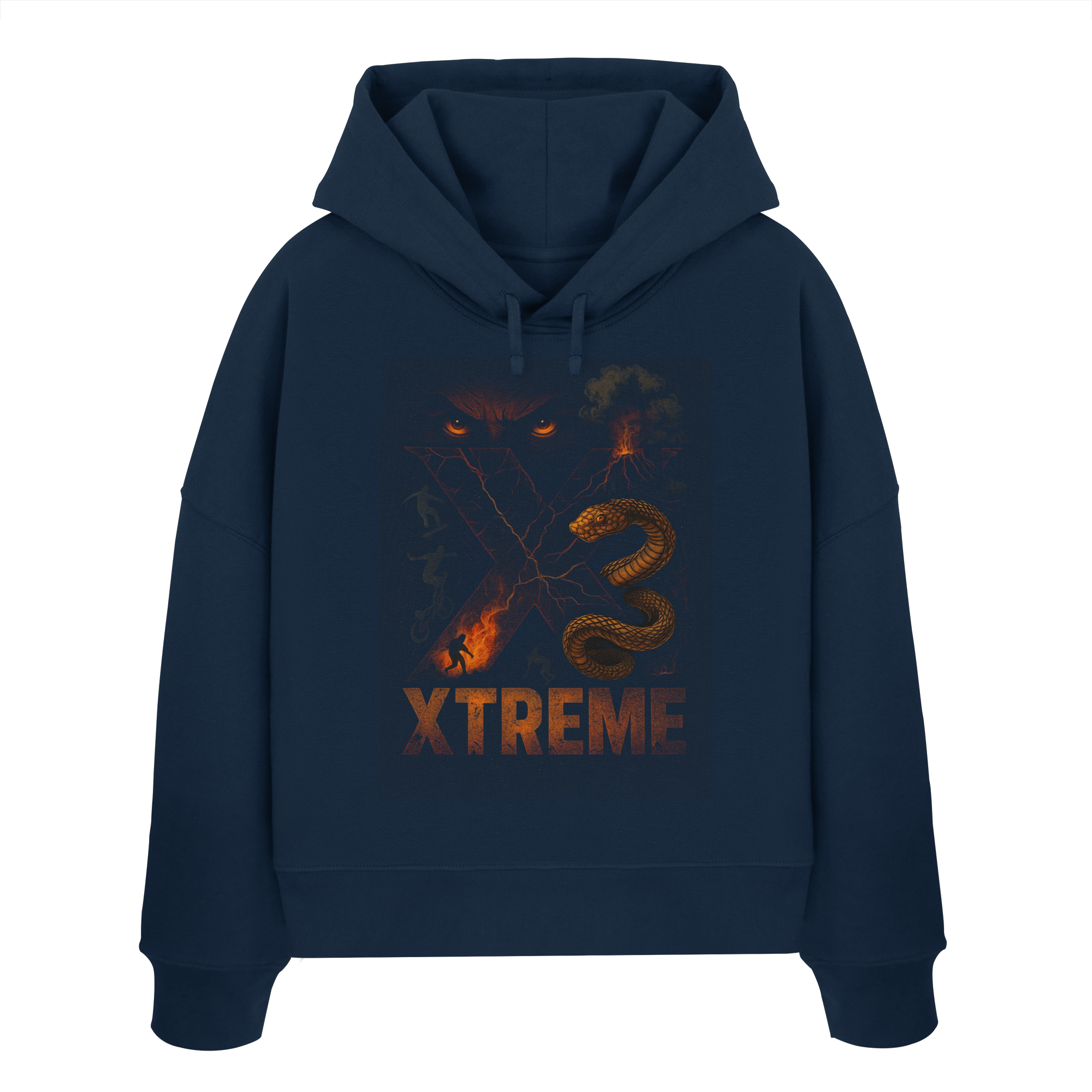 Damen Kapuzenpullover – XTREME Instinct - Dark Fusion Edition – Marineblau – XS