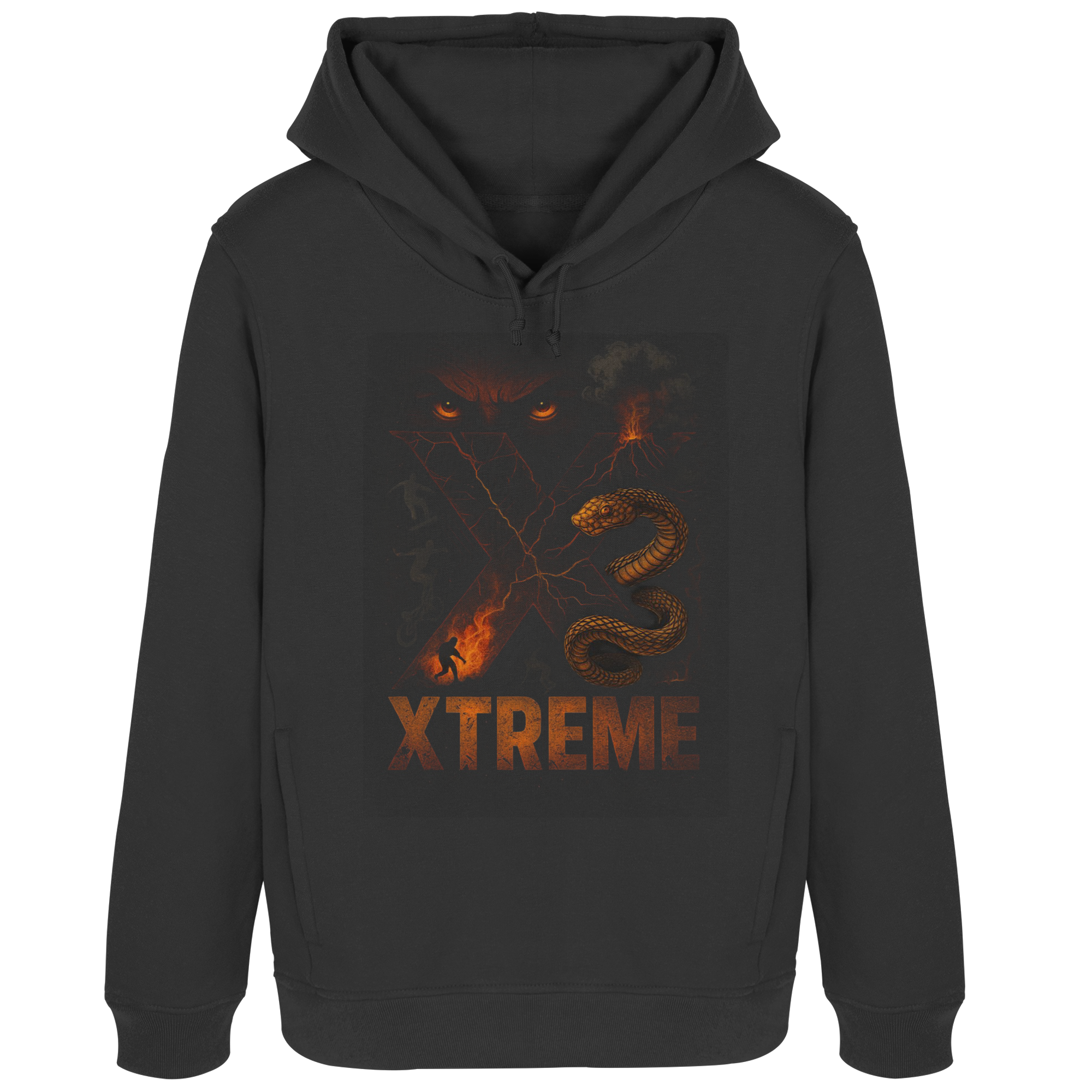 Damen Kapuzenpullover – XTREME Instinct - Dark Fusion Edition – Schwarz Pure – XS