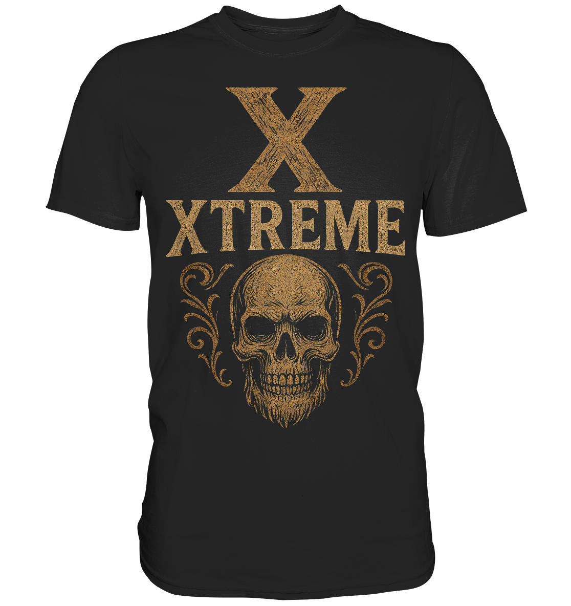 Totenkopf Wurzeln T-Shirt Unisex – XTREME Skull Roots – Schwarz – S
