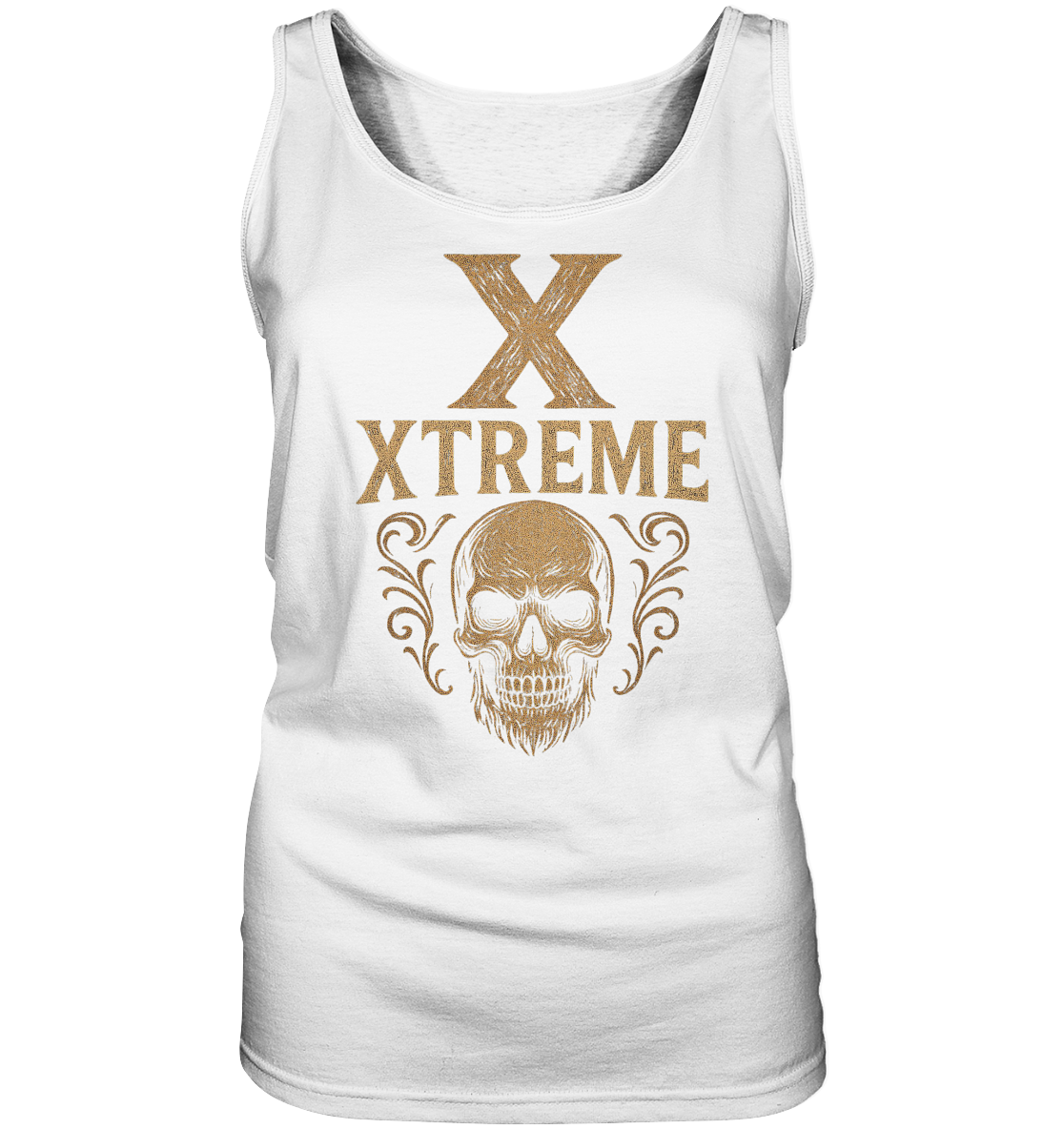 Totenkopf Wurzeln Damen Tanktop – XTREME Skull Roots – Weiß – S