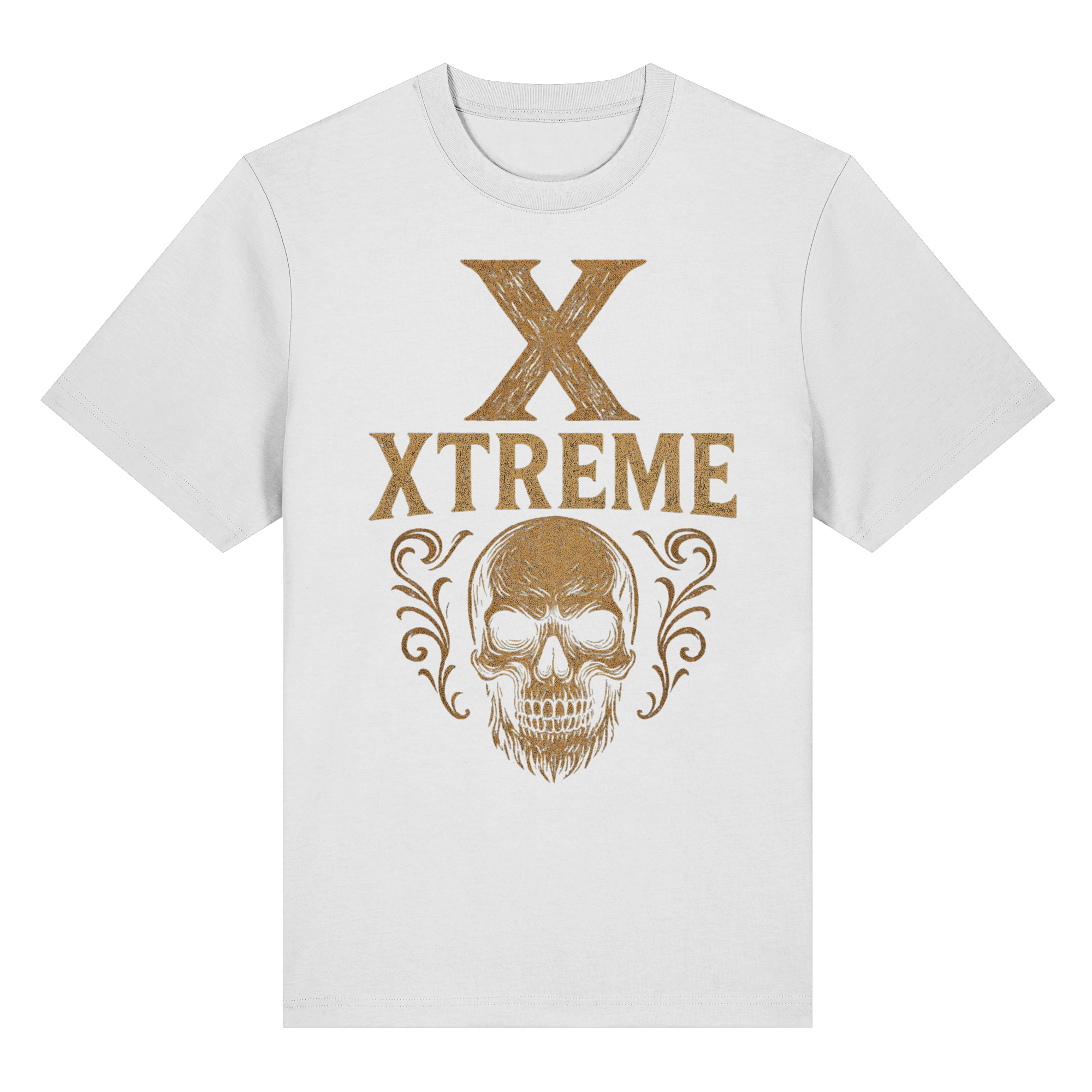 Totenkopf Wurzeln T-Shirt Unisex – XTREME Skull Roots – Weiß – XS