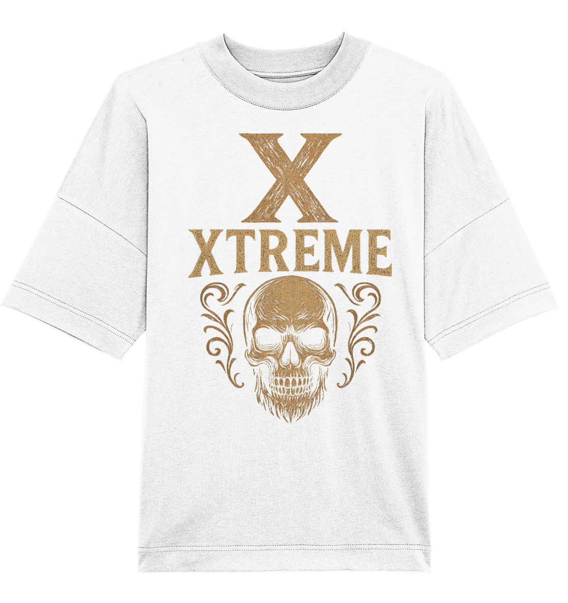 Totenkopf Wurzeln T-Shirt Unisex – XTREME Skull Roots – Weiß – XS