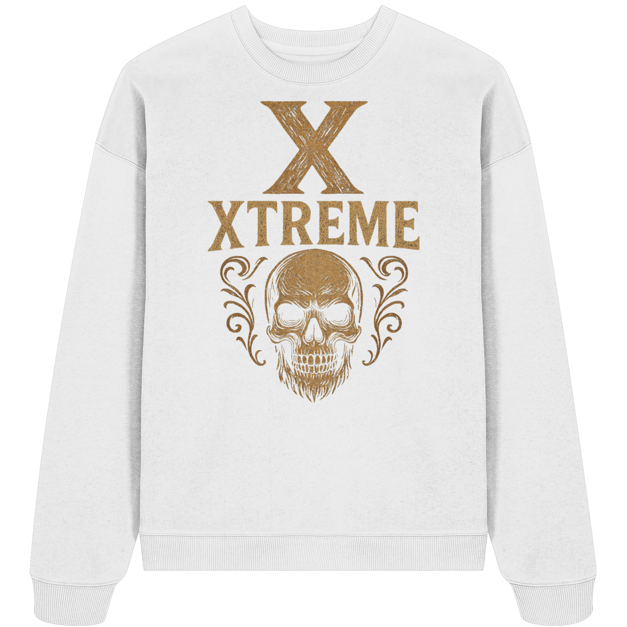 Totenkopf Wurzeln Sweatshirt Unisex – XTREME Skull Roots – Weiß – XS