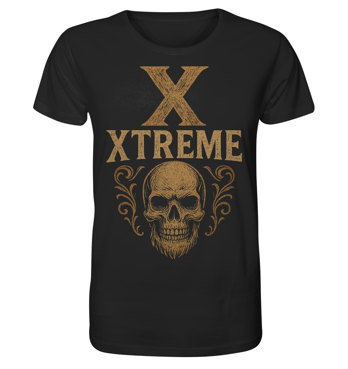 Totenkopf Wurzeln T-Shirt Unisex – XTREME Skull Roots – Schwarz – XS