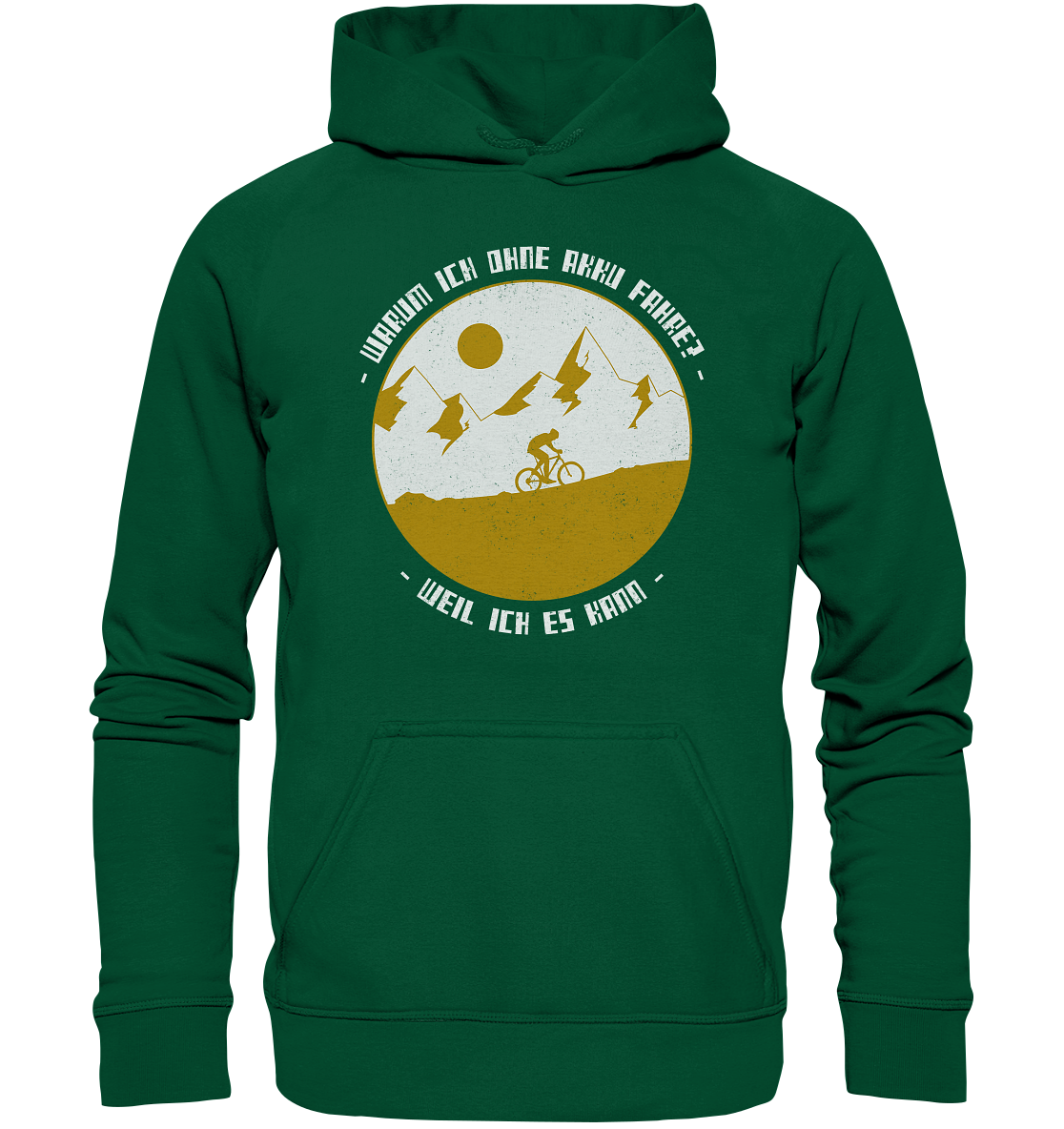 Hoodie Wrum ich ohne Akku fahre-weil ich es kann Fahrrad Fun Geschenk Outdoor - Picture 2 of 8