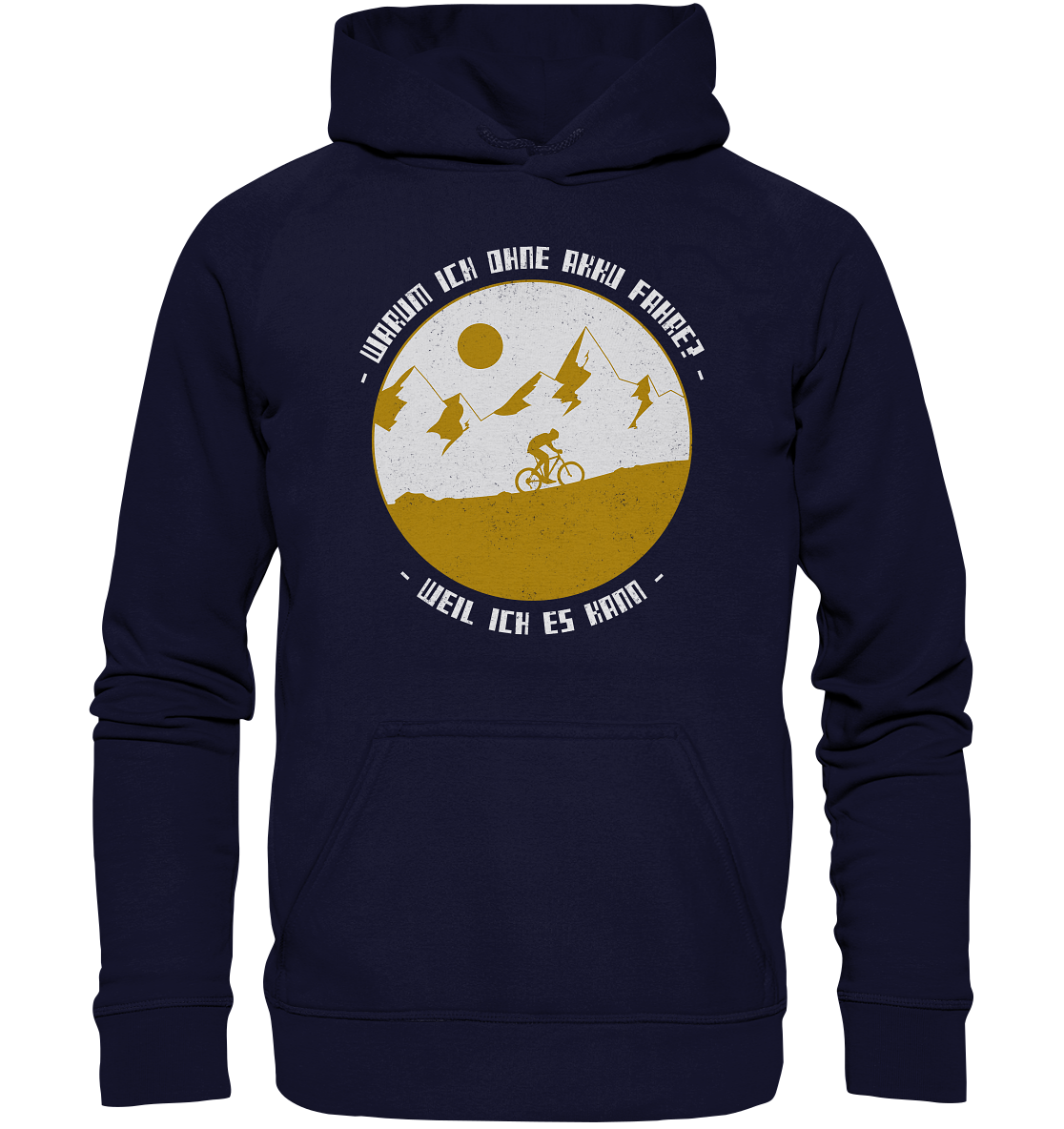 Hoodie Wrum ich ohne Akku fahre-weil ich es kann Fahrrad Fun Geschenk Outdoor - Picture 6 of 8