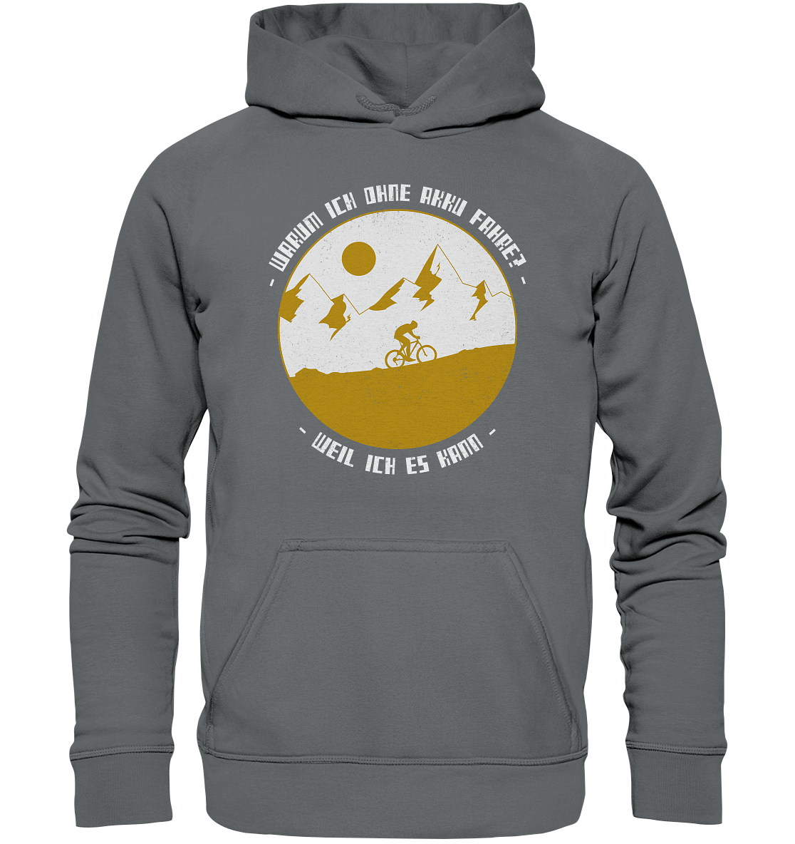 Hoodie Wrum ich ohne Akku fahre-weil ich es kann Fahrrad Fun Geschenk Outdoor - Picture 8 of 8