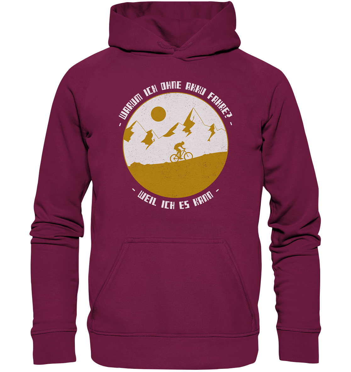 Hoodie Wrum ich ohne Akku fahre-weil ich es kann Fahrrad Fun Geschenk Outdoor - Picture 3 of 8
