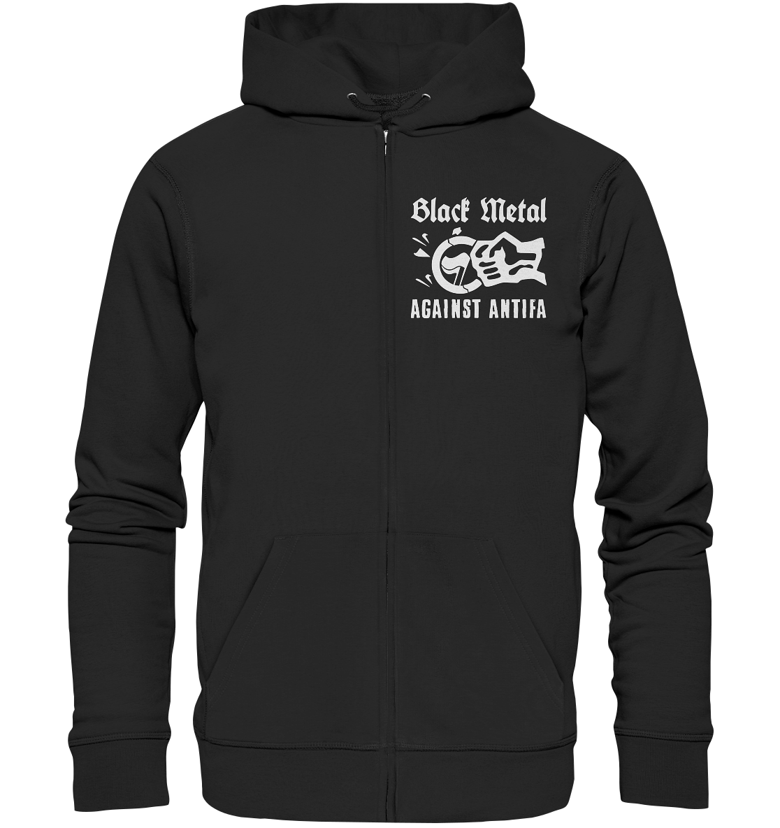 Black Metal against Antifa - Hooded Zipper Jacke | Varg Dark Funeral - Picture 2 of 2