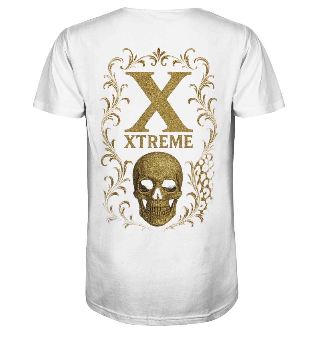 V-Ausschnitt-Shirt Unisex – Xtreme – Weiß – S