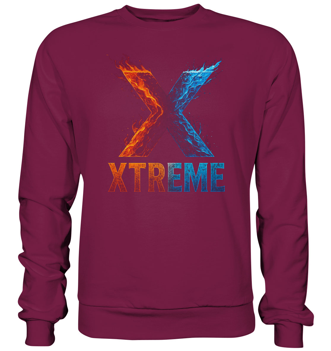 Feuer & Eis Sweatshirt Unisex – Xtreme - Feuer & Eis Edition – Bordeauxrot – XS