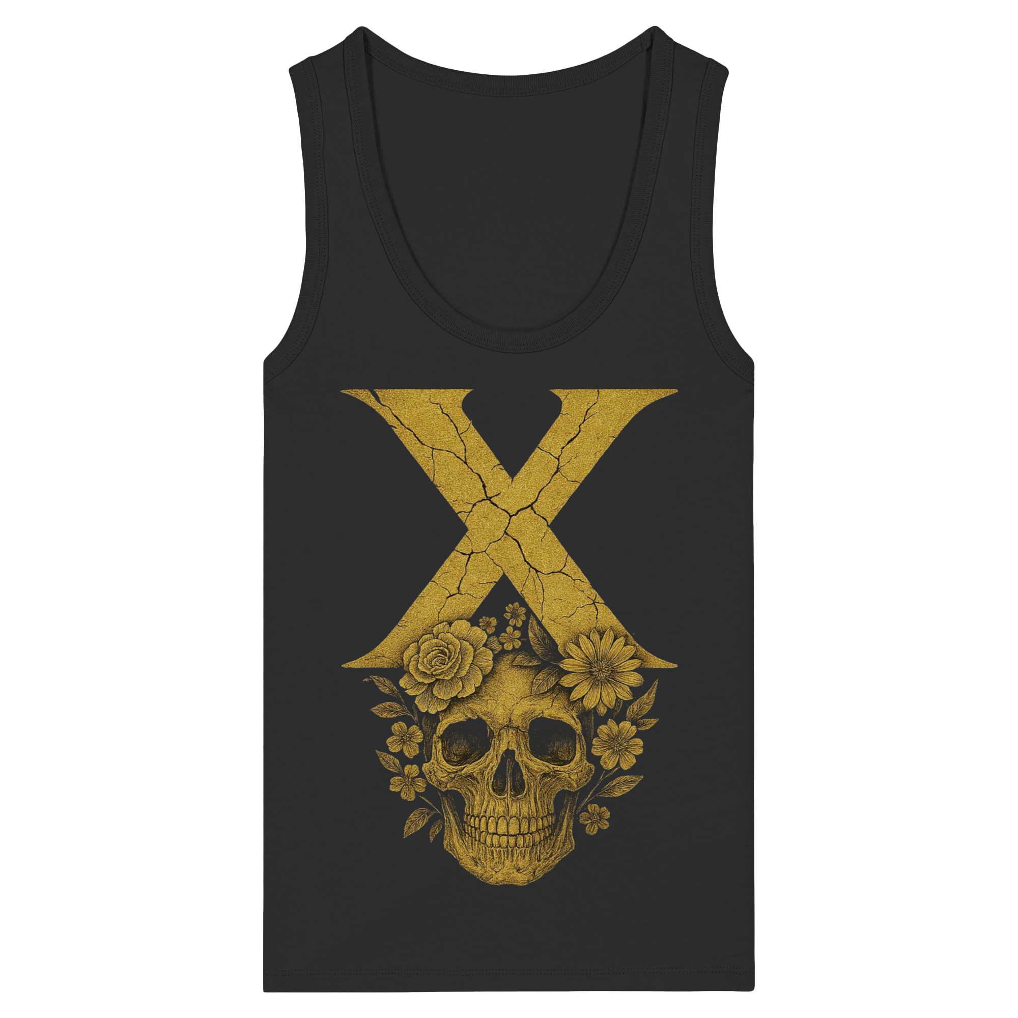 Blumen Damen Tanktop – XTREME FLOWER – Schwarz – XS