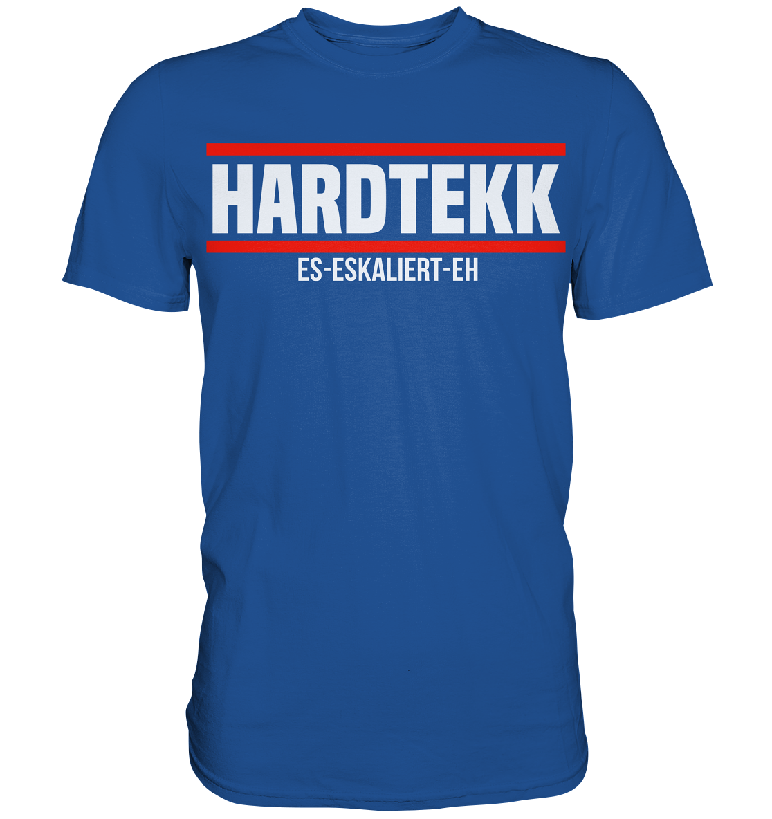 Hardtekk Outfit – Es eskaliert eh Festival Techno - Premium Shirt - Bild 6 von 10