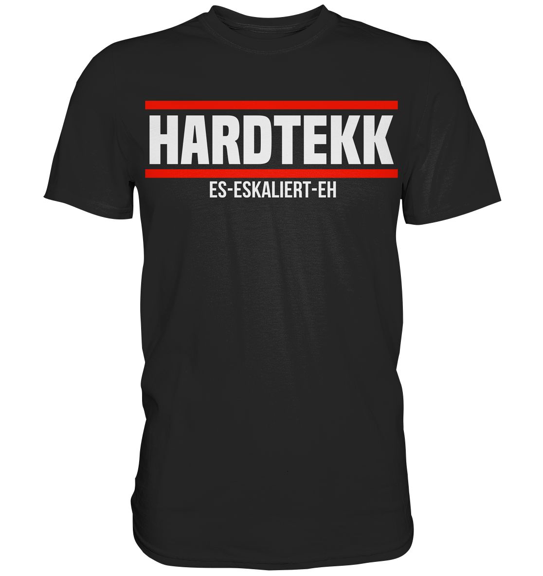 Hardtekk Outfit – Es eskaliert eh Festival Techno - Premium Shirt - Bild 2 von 10