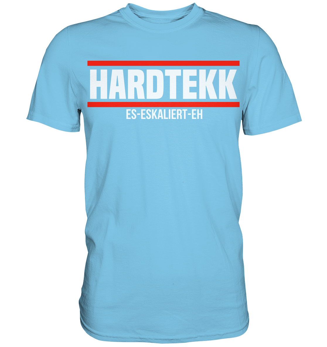 Hardtekk Outfit – Es eskaliert eh Festival Techno - Premium Shirt - Bild 8 von 10