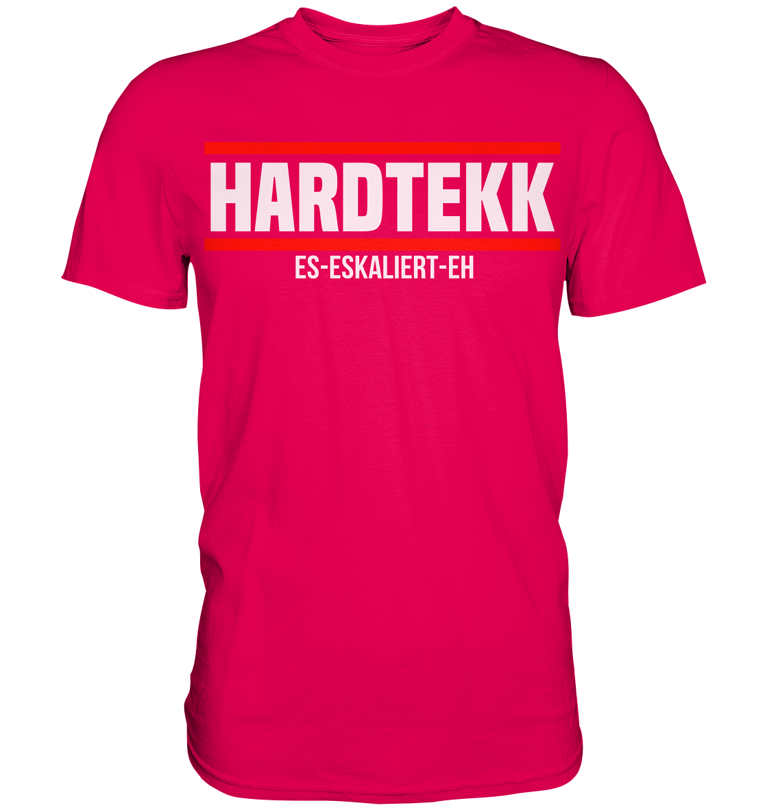 Hardtekk Outfit – Es eskaliert eh Festival Techno - Premium Shirt - Bild 9 von 10