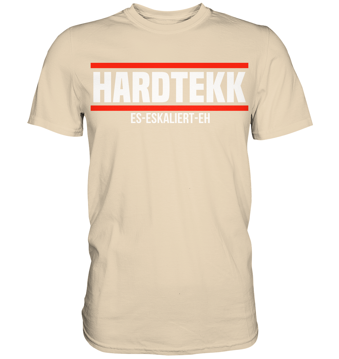 Hardtekk Outfit – Es eskaliert eh Festival Techno - Premium Shirt - Bild 7 von 10