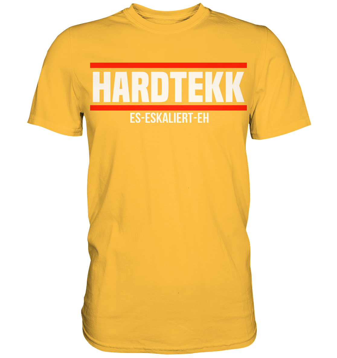 Hardtekk Outfit – Es eskaliert eh Festival Techno - Premium Shirt - Bild 3 von 10