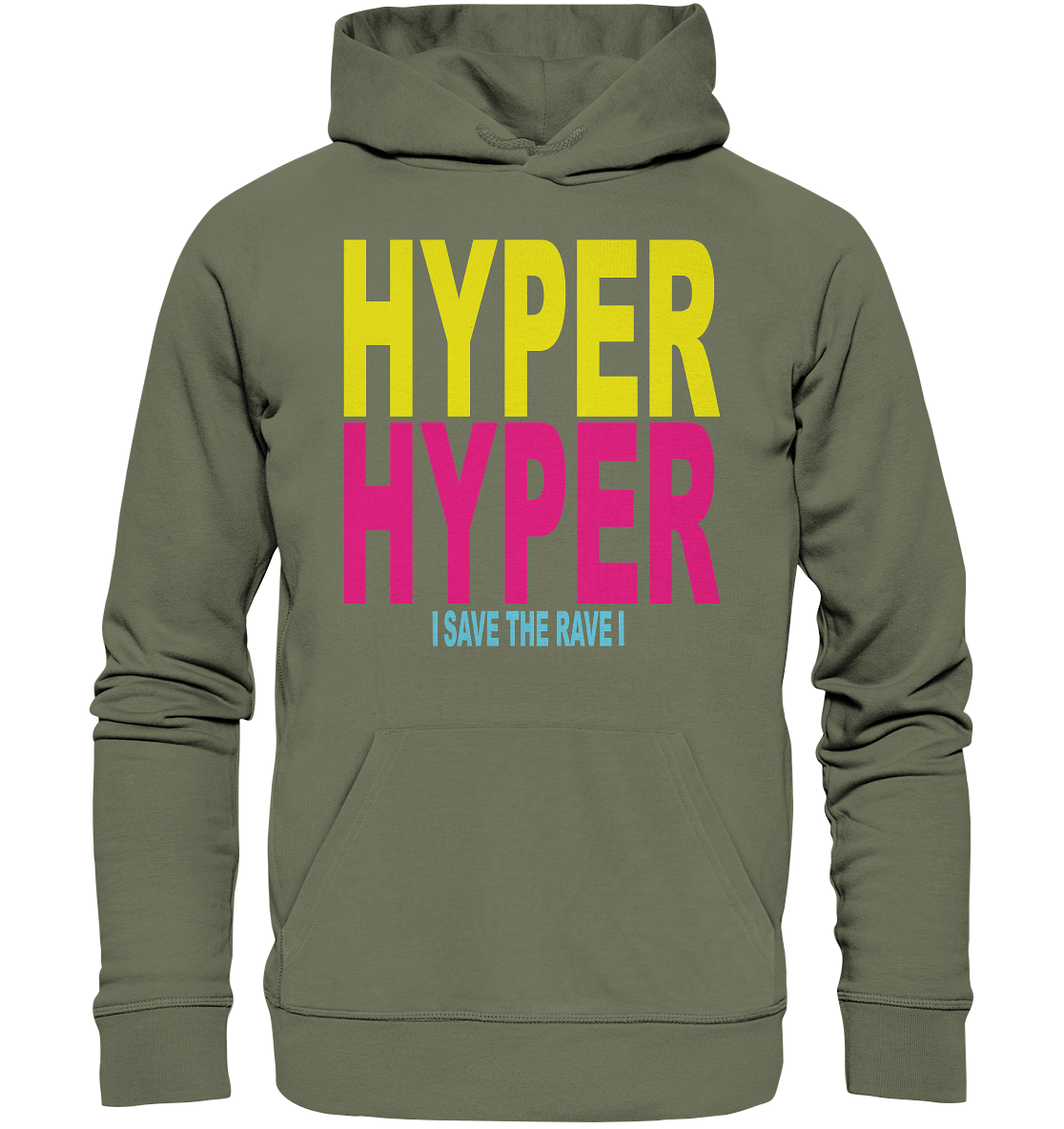 Hyper Hyper Raver Outfit – 90er Techno Spruch Festival Mode - Premium Unisex H - Bild 5 von 8