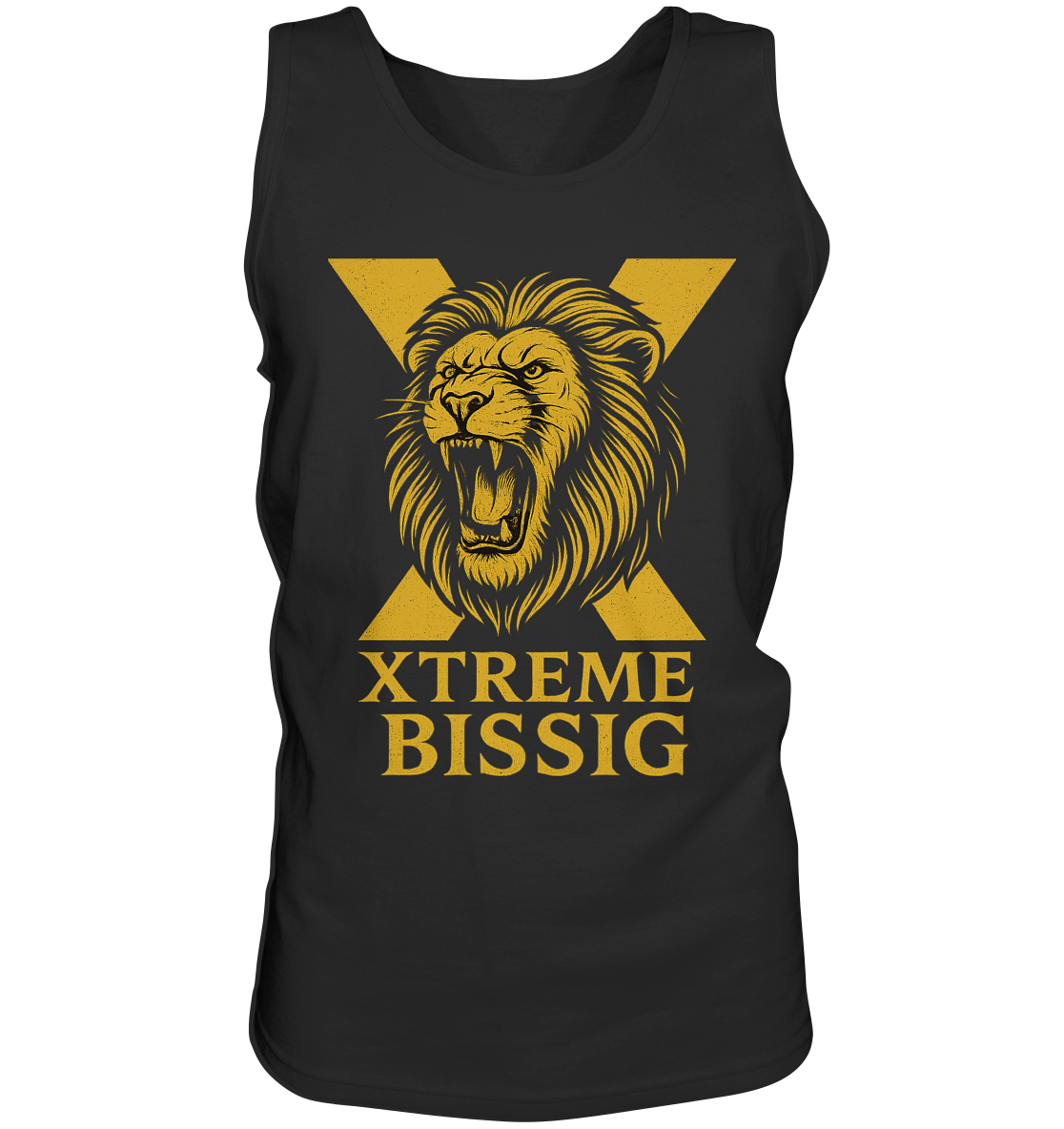 Bissig Tanktop Unisex – XTREME BISSIG GOLD – Schwarz – S