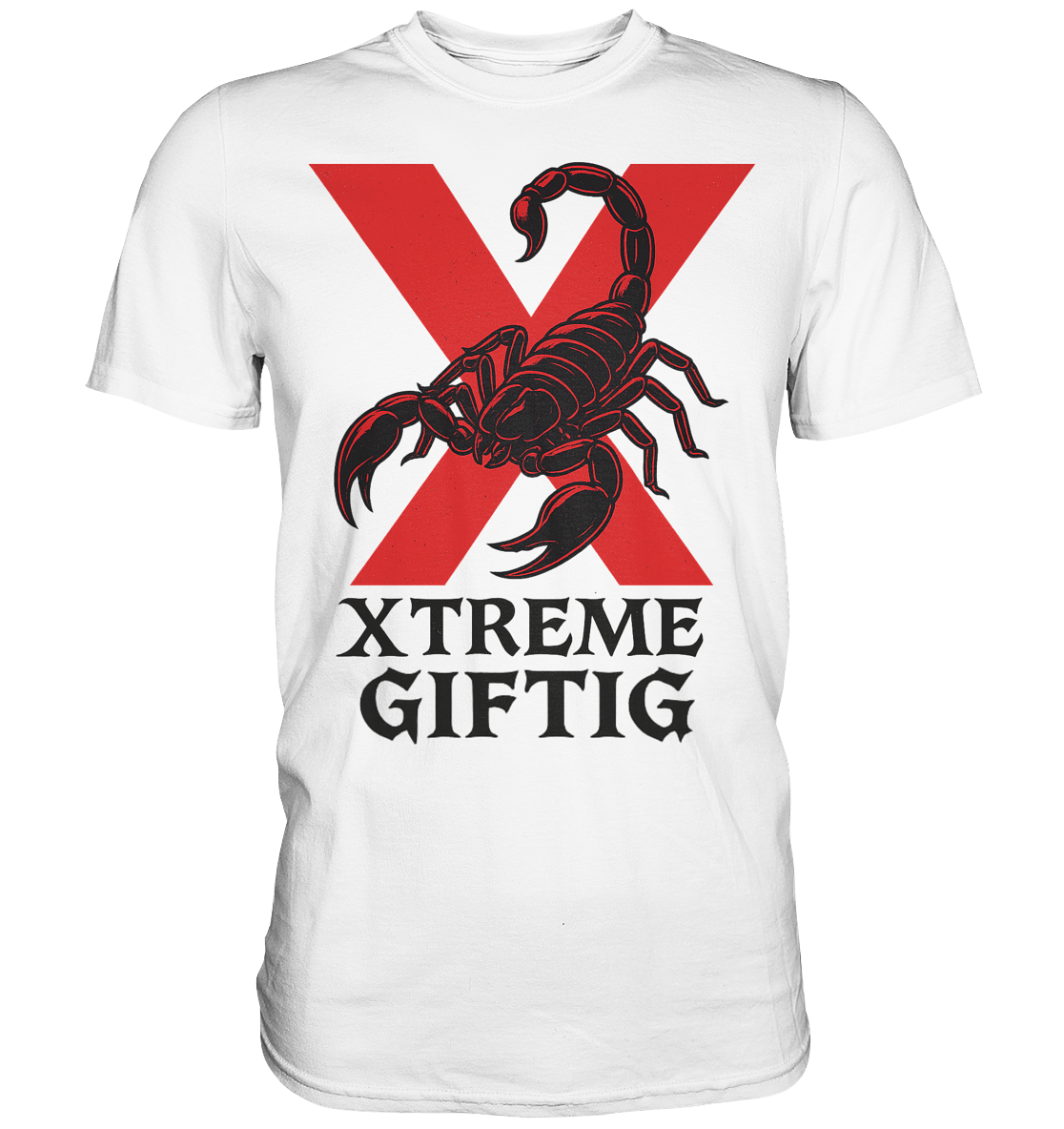 Giftig T-Shirt Unisex – XTREME GIFTIG RED – Weiß – XS