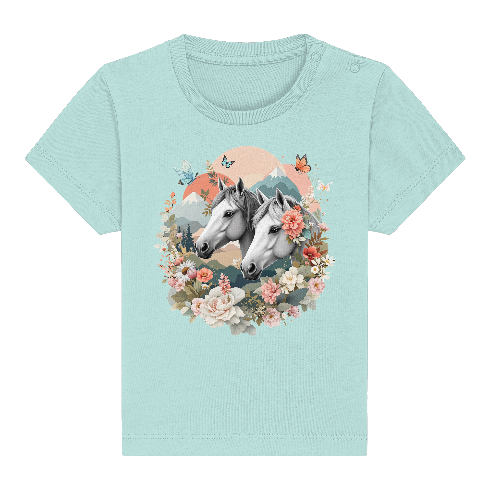 drømmende hest - Økologisk babyskjorte 4