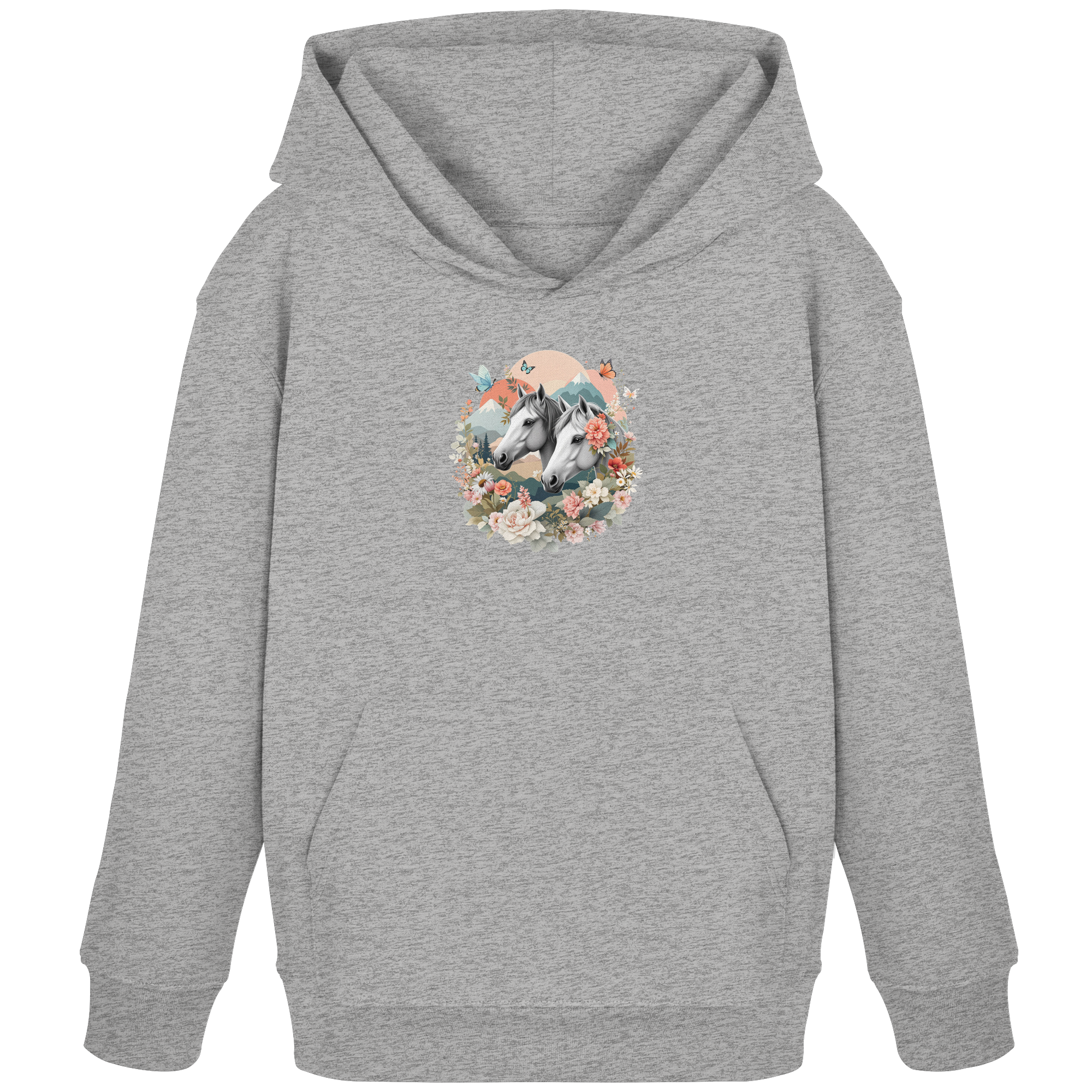 drømmende hest - Økologisk barne-hettegenser 9