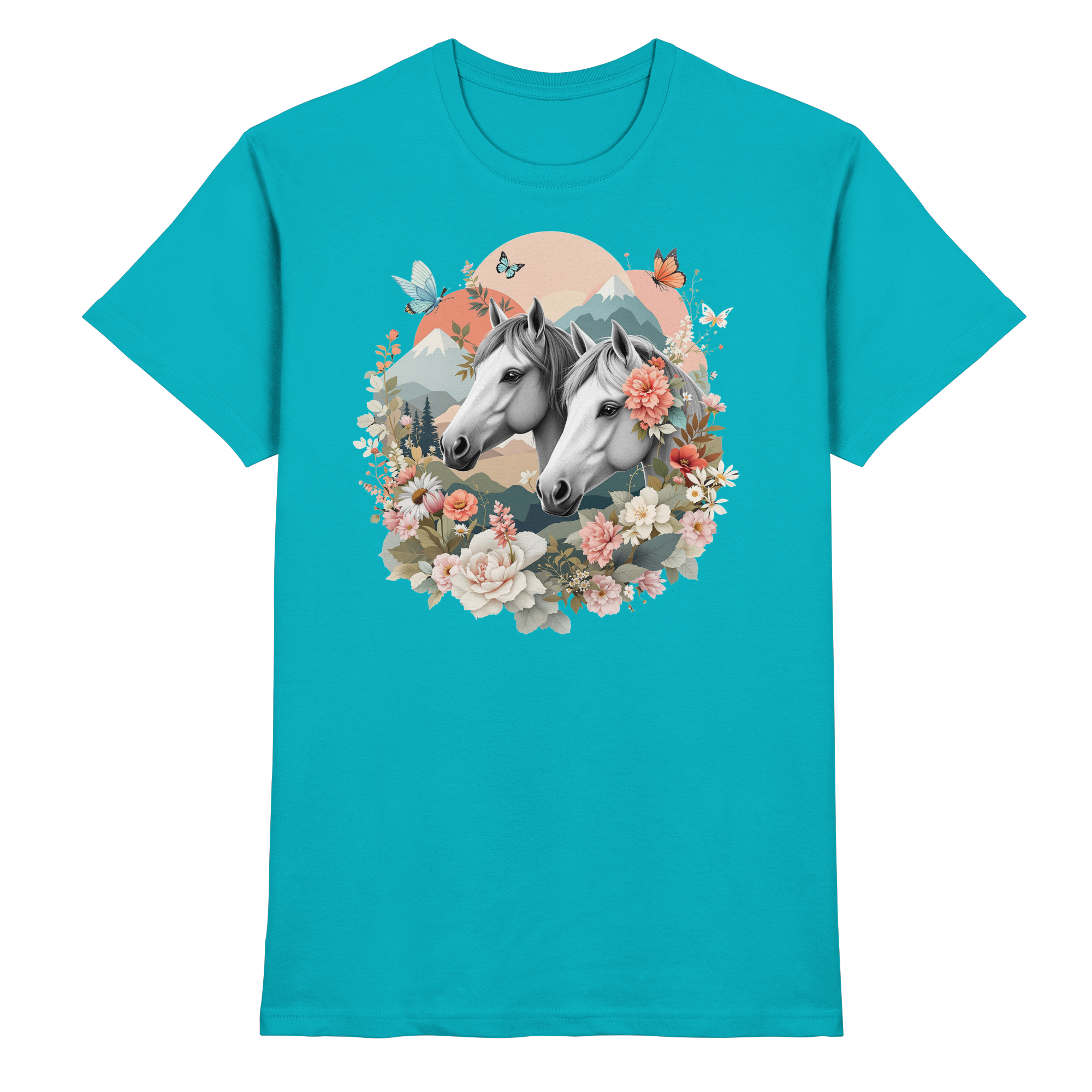 drømmende hest - Premium T-skjorte 4